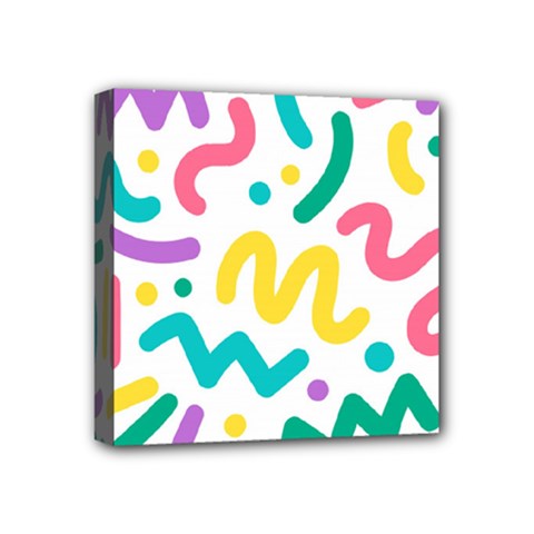 Abstract Pop Art Seamless Pattern Cute Background Memphis Style Mini Canvas 4  X 4  (stretched) by BangZart