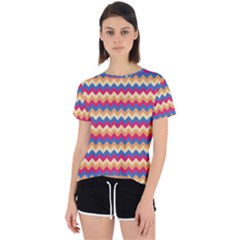 Zigzag Pattern Seamless Zig Zag Background Color Open Back Sport Tee by BangZart