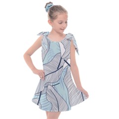 Tropical Flower Seamless Pattern Kids  Tie Up Tunic Dress