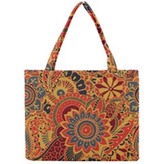 Bright Seamless Pattern With Paisley Elements Hand Drawn Wallpaper With Floral Traditional Mini Tote Bag