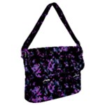 Abstract Intricate Texture Print Buckle Messenger Bag