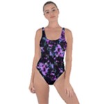 Abstract Intricate Texture Print Bring Sexy Back Swimsuit