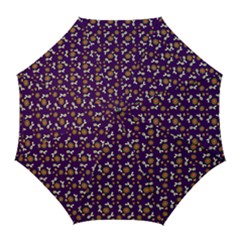 Clown Ghost Pattern Purple Golf Umbrellas by snowwhitegirl