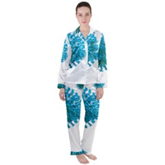 Corona Virus Satin Long Sleeve Pyjamas Set by catchydesignhill