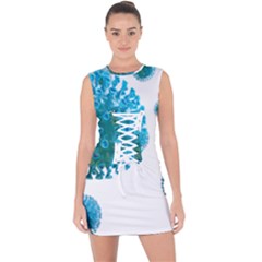 Corona Virus Lace Up Front Bodycon Dress by catchydesignhill