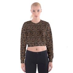 Animal Skin - Panther Or Giraffe - Africa And Savanna Cropped Sweatshirt by DinzDas