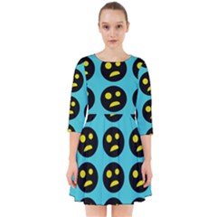 005 - Ugly Smiley With Horror Face - Scary Smiley Smock Dress by DinzDas