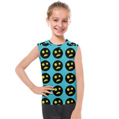 005 - Ugly Smiley With Horror Face - Scary Smiley Kids  Mesh Tank Top by DinzDas