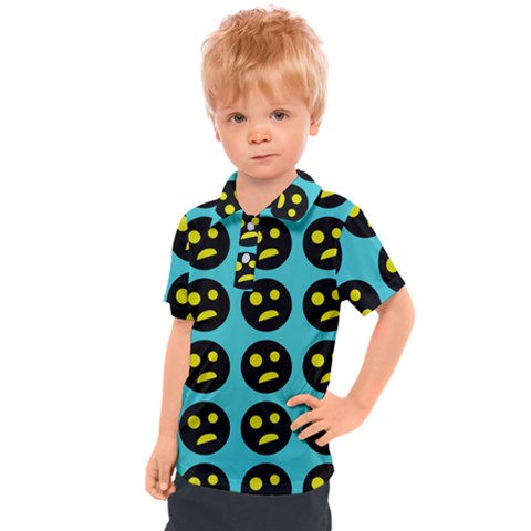 005 - Ugly Smiley With Horror Face - Scary Smiley Kids  Polo Tee by DinzDas