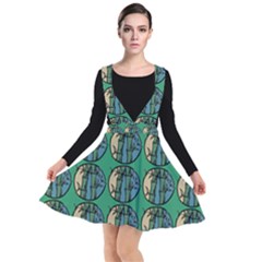 Bamboo Trees - The Asian Forest - Woods Of Asia Plunge Pinafore Dress by DinzDas