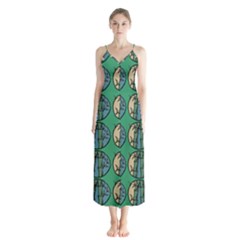 Bamboo Trees - The Asian Forest - Woods Of Asia Button Up Chiffon Maxi Dress by DinzDas
