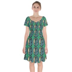 Bamboo Trees - The Asian Forest - Woods Of Asia Short Sleeve Bardot Dress by DinzDas
