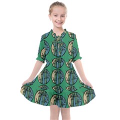 Bamboo Trees - The Asian Forest - Woods Of Asia Kids  All Frills Chiffon Dress by DinzDas