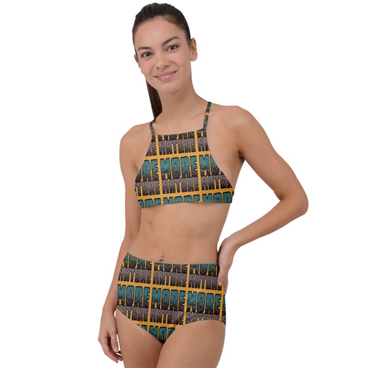 More Nature - Nature Is Important For Humans - Save Nature High Waist Tankini Set