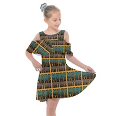 More Nature - Nature Is Important For Humans - Save Nature Kids  Shoulder Cutout Chiffon Dress by DinzDas