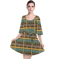 More Nature - Nature Is Important For Humans - Save Nature Velour Kimono Dress by DinzDas