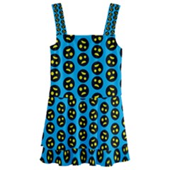 0059 Comic Head Bothered Smiley Pattern Kids  Layered Skirt Swimsuit by DinzDas