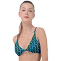 0059 Comic Head Bothered Smiley Pattern Knot Up Bikini Top View1