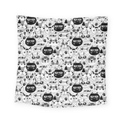Cute Cat Faces Pattern Square Tapestry (small) by TastefulDesigns