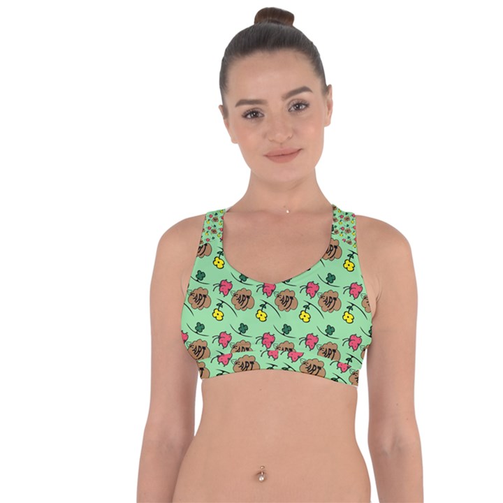 Lady Bug Fart - Nature And Insects Cross String Back Sports Bra