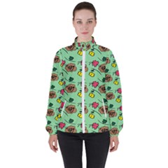 Lady Bug Fart - Nature And Insects Women s High Neck Windbreaker by DinzDas