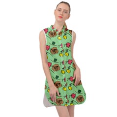 Lady Bug Fart - Nature And Insects Sleeveless Shirt Dress by DinzDas