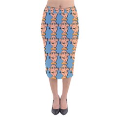 Village Dude - Hillbilly And Redneck - Trailer Park Boys Velvet Midi Pencil Skirt by DinzDas