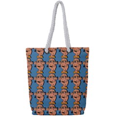 Village Dude - Hillbilly And Redneck - Trailer Park Boys Full Print Rope Handle Tote (small) by DinzDas