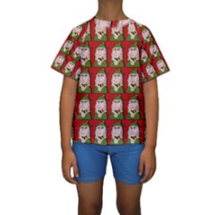 Village Dude - Hillbilly And Redneck - Trailer Park Boys Kids  Short Sleeve Swimwear by DinzDas