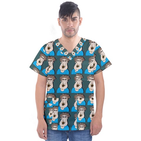 Village Dude - Hillbilly And Redneck - Trailer Park Boys Men s V-neck Scrub Top by DinzDas