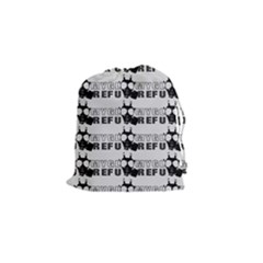 Gloomy Future  - Gas Mask And Pandemic Threat - Corona Times Drawstring Pouch (small) by DinzDas