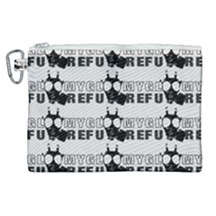 Gloomy Future  - Gas Mask And Pandemic Threat - Corona Times Canvas Cosmetic Bag (xl) by DinzDas