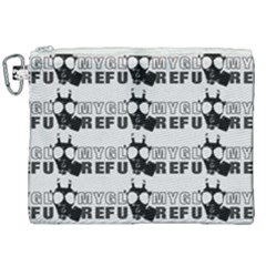 Gloomy Future  - Gas Mask And Pandemic Threat - Corona Times Canvas Cosmetic Bag (xxl) by DinzDas
