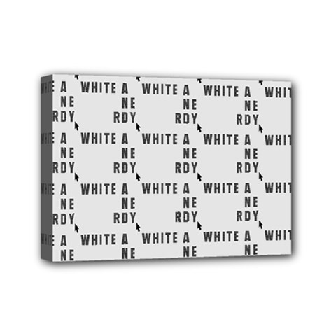 White And Nerdy - Computer Nerds And Geeks Mini Canvas 7  X 5  (stretched) by DinzDas