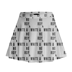 White And Nerdy - Computer Nerds And Geeks Mini Flare Skirt by DinzDas