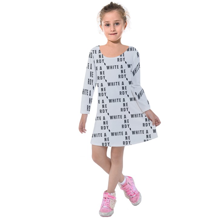 White And Nerdy - Computer Nerds And Geeks Kids  Long Sleeve Velvet Dress