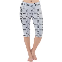 White And Nerdy - Computer Nerds And Geeks Lightweight Velour Cropped Yoga Leggings by DinzDas