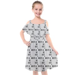 White And Nerdy - Computer Nerds And Geeks Kids  Cut Out Shoulders Chiffon Dress by DinzDas
