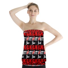 Just Killing It - Silly Toilet Stool Rocket Man Strapless Top by DinzDas