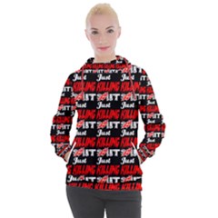 Just Killing It - Silly Toilet Stool Rocket Man Women s Hooded Pullover by DinzDas