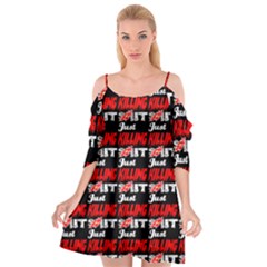 Just Killing It - Silly Toilet Stool Rocket Man Cutout Spaghetti Strap Chiffon Dress by DinzDas