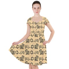 Inka Cultur Animal - Animals And Occult Religion Cap Sleeve Midi Dress by DinzDas