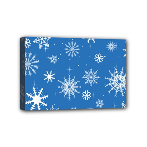 Winter Time And Snow Chaos Mini Canvas 6  X 4  (stretched) by DinzDas