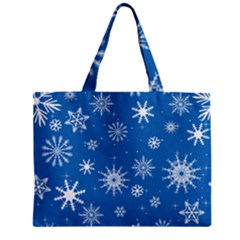 Winter Time And Snow Chaos Zipper Mini Tote Bag by DinzDas