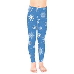 Winter Time And Snow Chaos Kids  Leggings by DinzDas