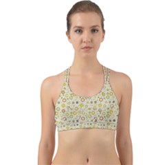 Abstract Flowers And Circle Back Web Sports Bra by DinzDas