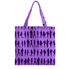 Normal People And Business People - Citizens Zipper Grocery Tote Bag by DinzDas