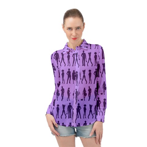 Normal People And Business People - Citizens Long Sleeve Chiffon Shirt by DinzDas