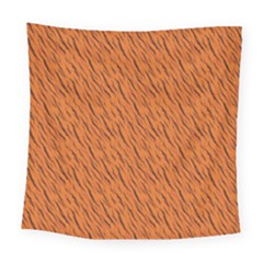 Animal Skin - Lion And Orange Skinnes Animals - Savannah And Africa Square Tapestry (large) by DinzDas