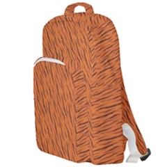 Animal Skin - Lion And Orange Skinnes Animals - Savannah And Africa Double Compartment Backpack by DinzDas